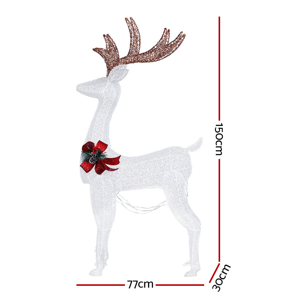 Light-Up Standing Reindeer, 150cm, Warm White