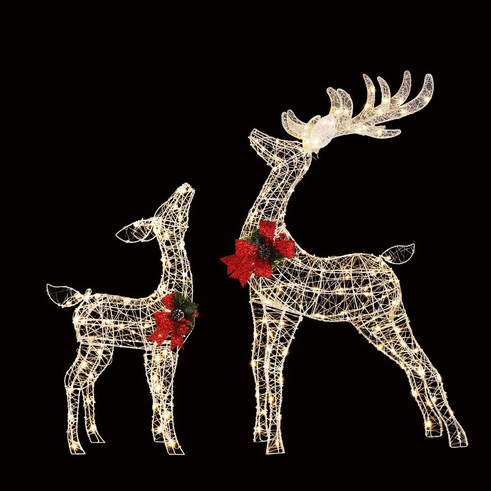 Light-Up Reindeer Set, Set of 2, 170 Warm White LEDs