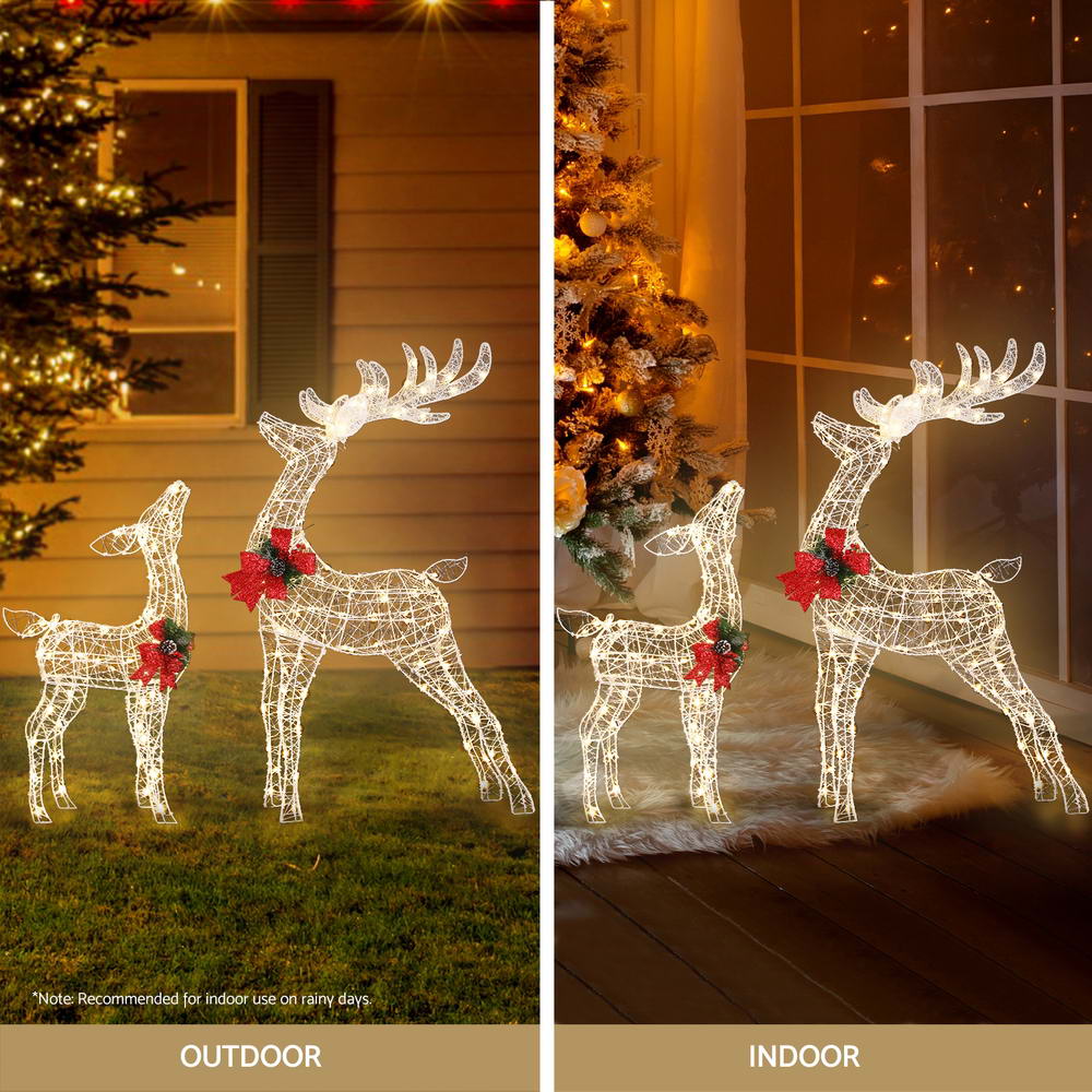 Light-Up Reindeer Set, Set of 2, 170 Warm White LEDs