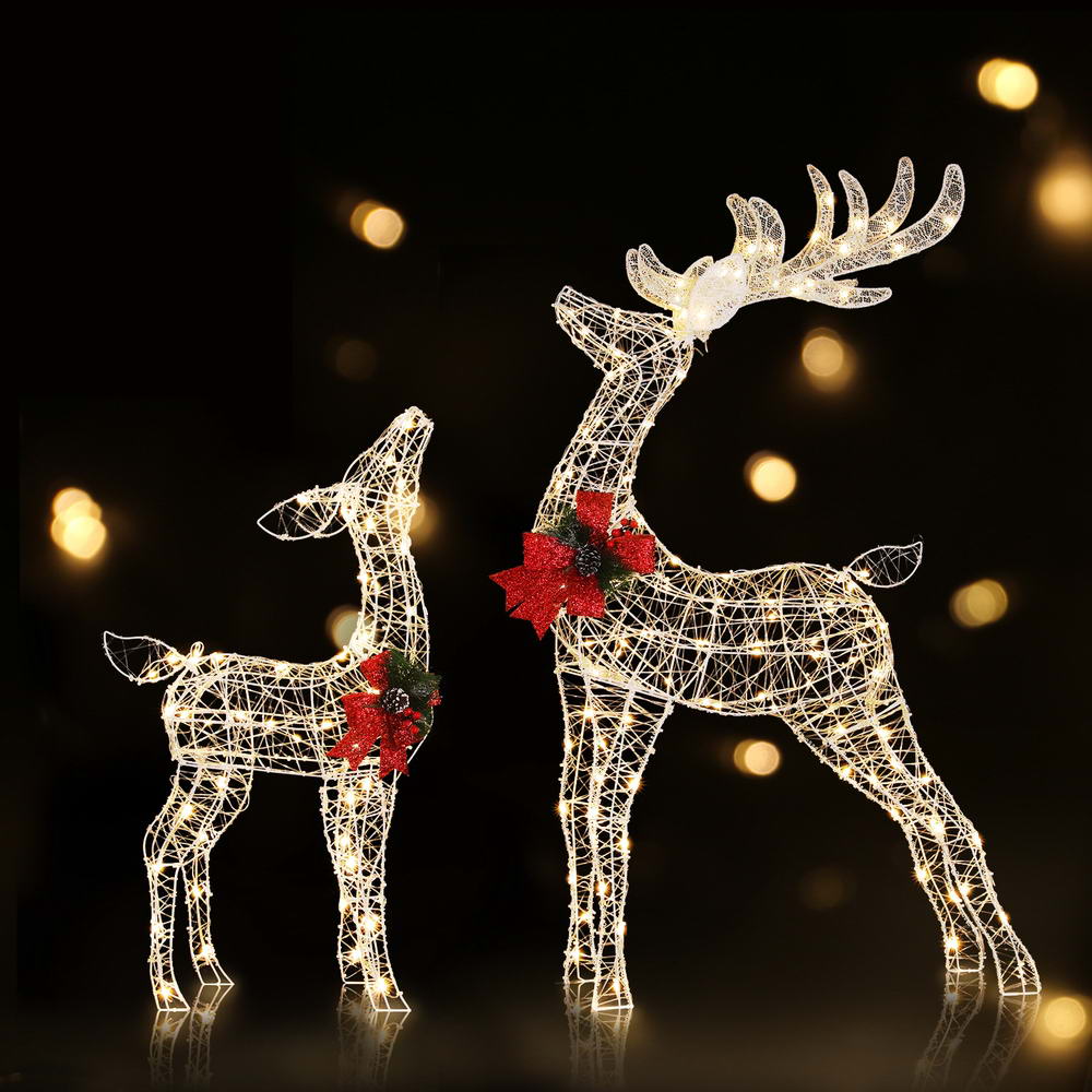 Light-Up Reindeer Set, Set of 2, 170 Warm White LEDs