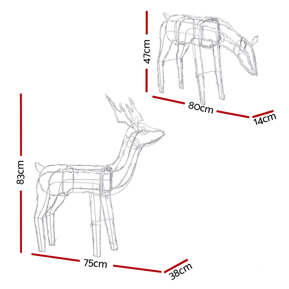 Light-Up Reindeer Pair, Set of 2, 200 LEDs