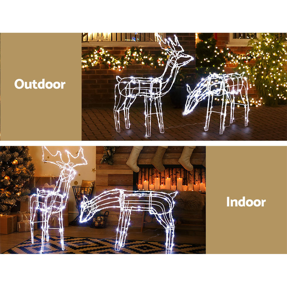 Light-Up Reindeer Pair, Set of 2, 200 LEDs