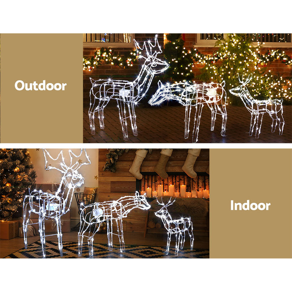 Light-Up Reindeer Family, Set of 3, 250 LEDs