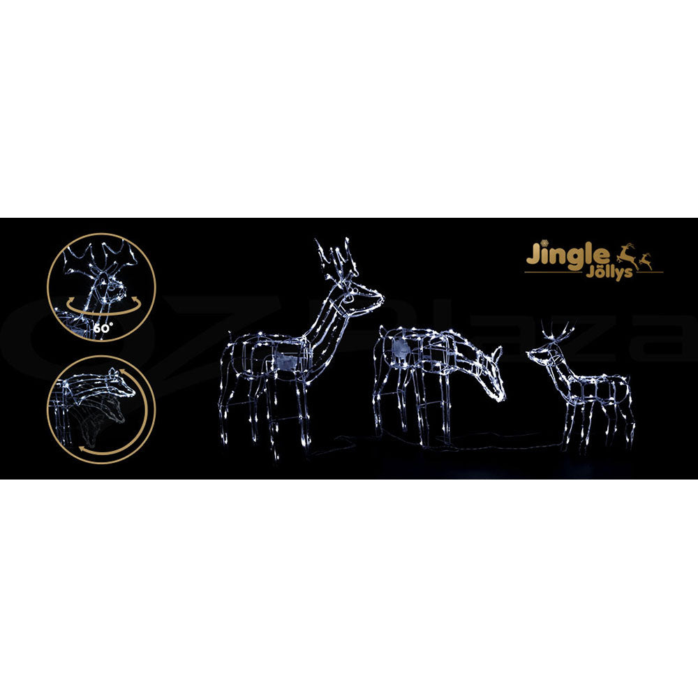 Light-Up Reindeer Family, Set of 3, 250 LEDs