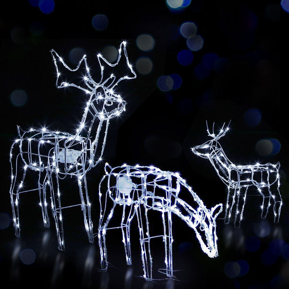 Light-Up Reindeer Family, Set of 3, 250 LEDs