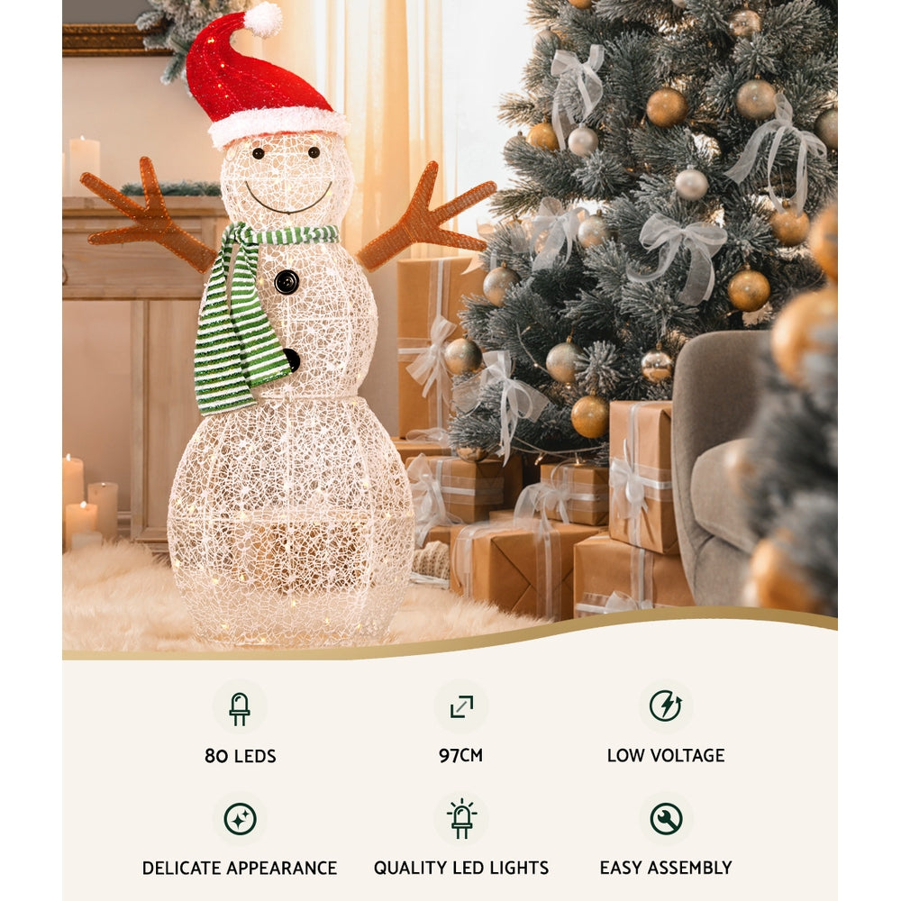 Light-Up Snowman, 97cm, 80 LEDs