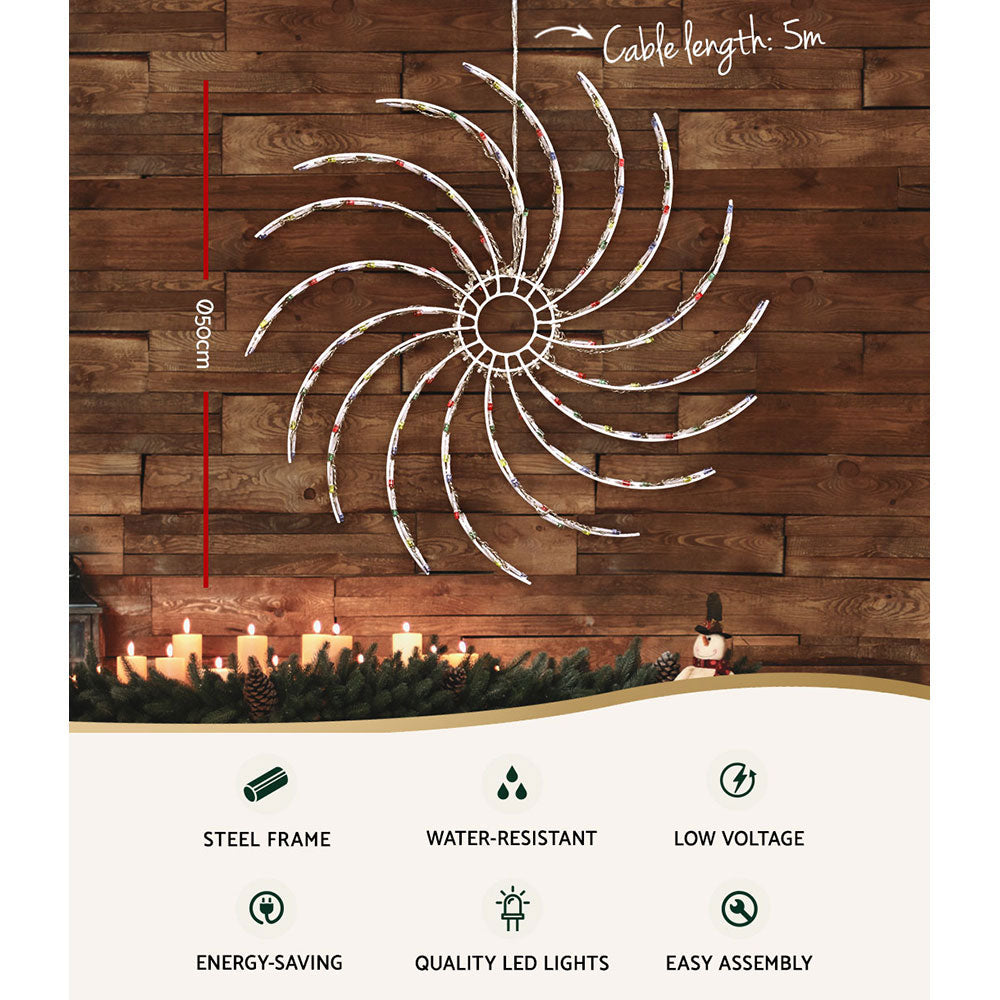Spinning Light-Up Christmas Motif, 50cm, 128 LEDs