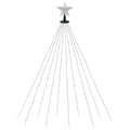 Star Topper with Waterfall Tree Lights, 2.5m, Warm White