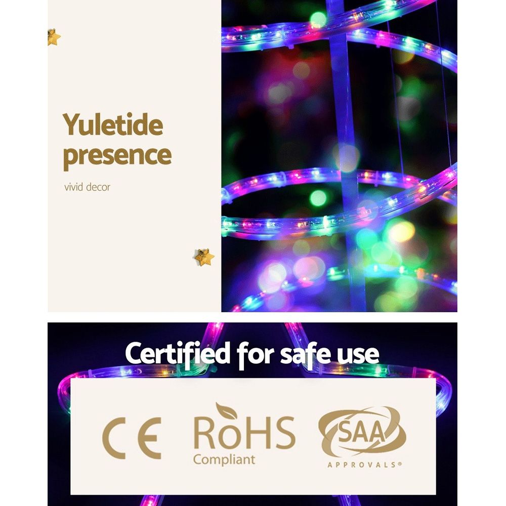Light-Up Outdoor Christmas Tree, 188cm, 288 Multicolour LEDs
