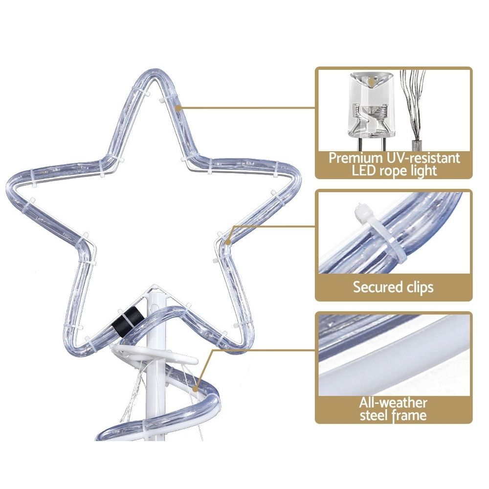 Light-Up Outdoor Christmas Tree, 188cm, 288 Multicolour LEDs