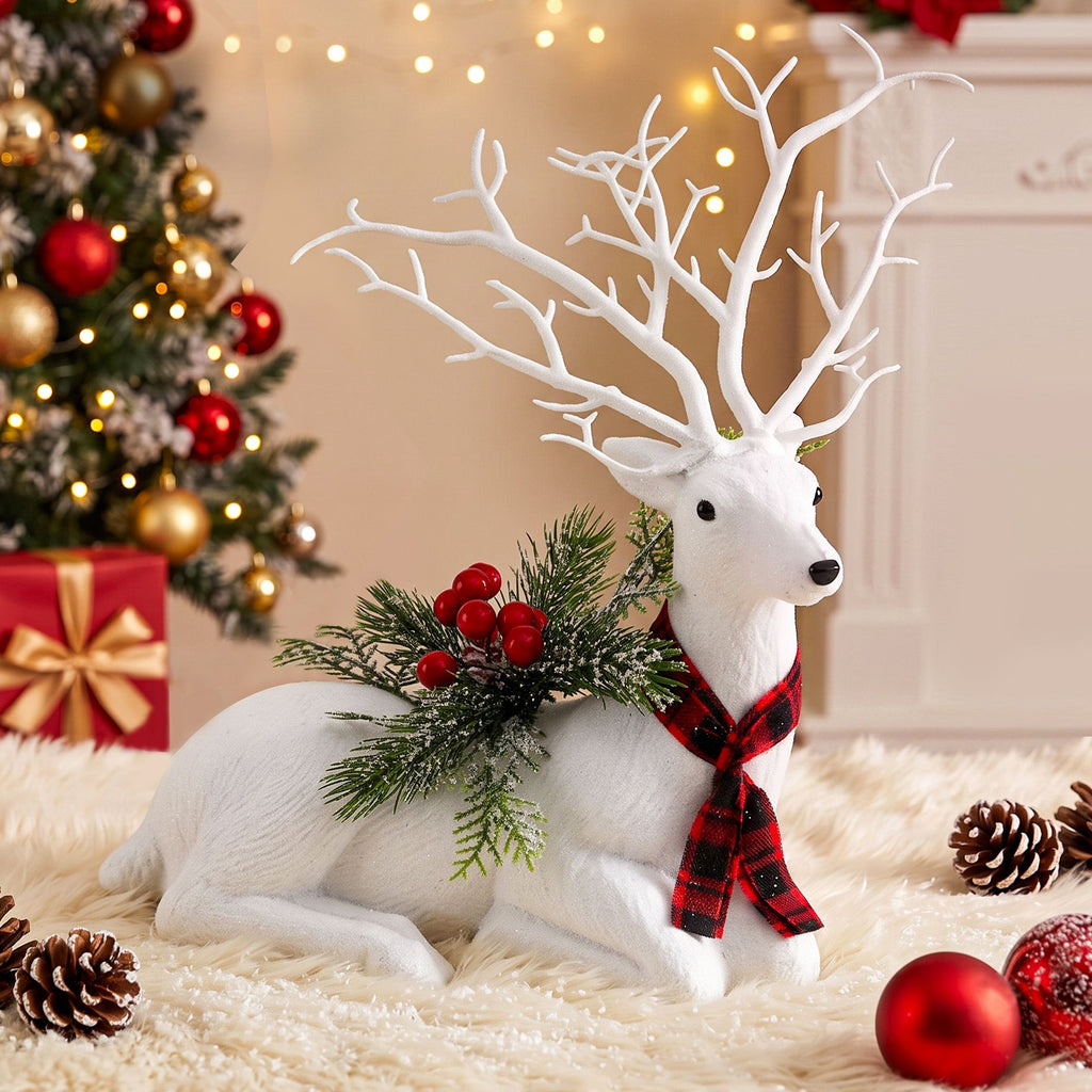 Glitter Reindeer Figurine, 32cm