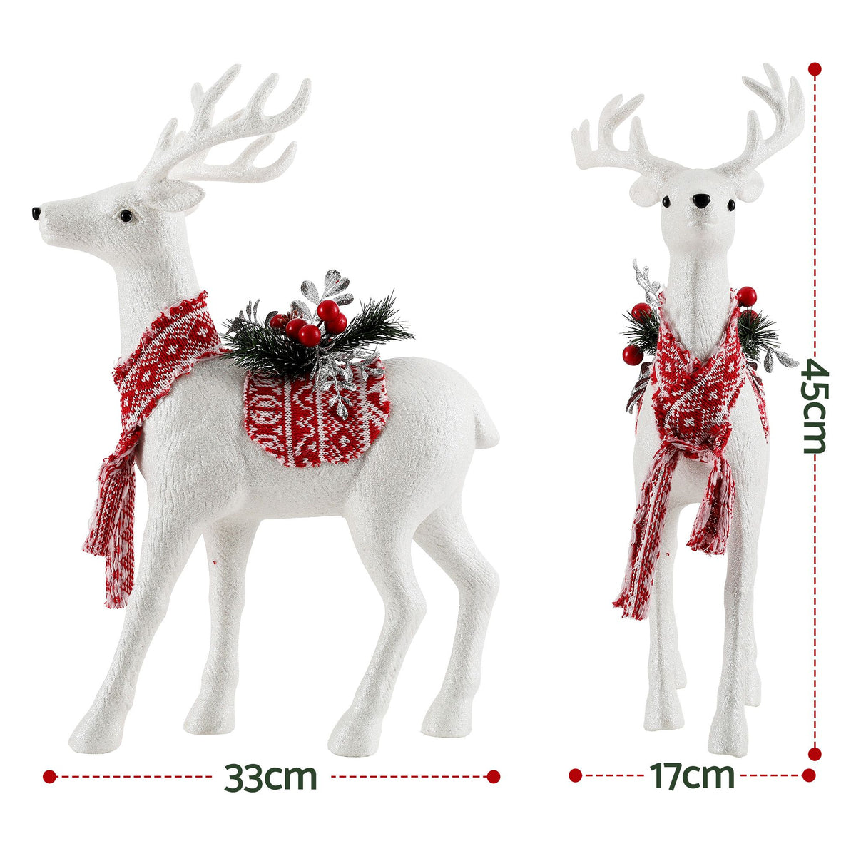 Glitter Reindeer Figurine, 45cm