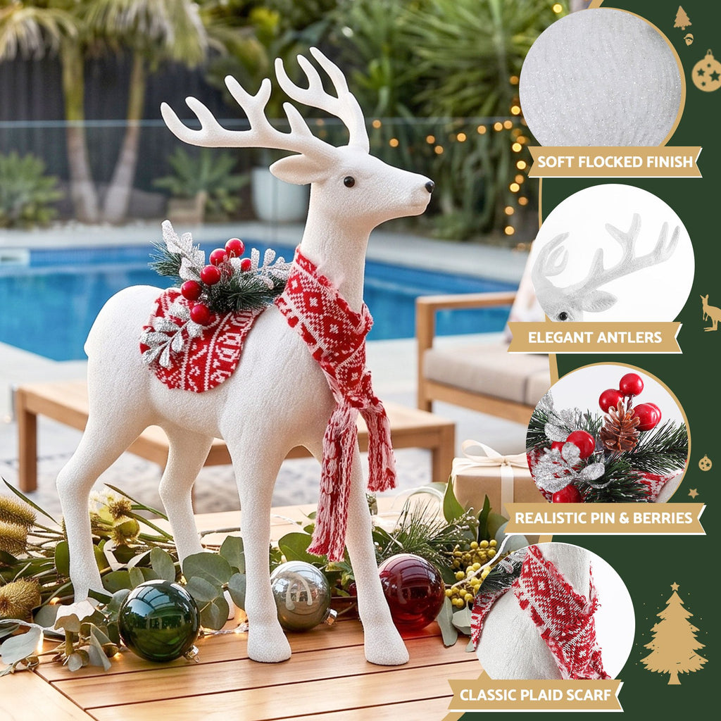 Glitter Reindeer Figurine, 45cm