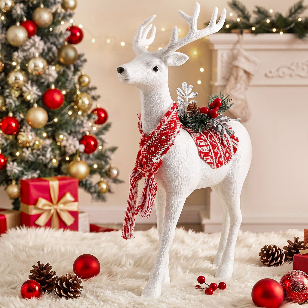 Glitter Reindeer Figurine, 45cm