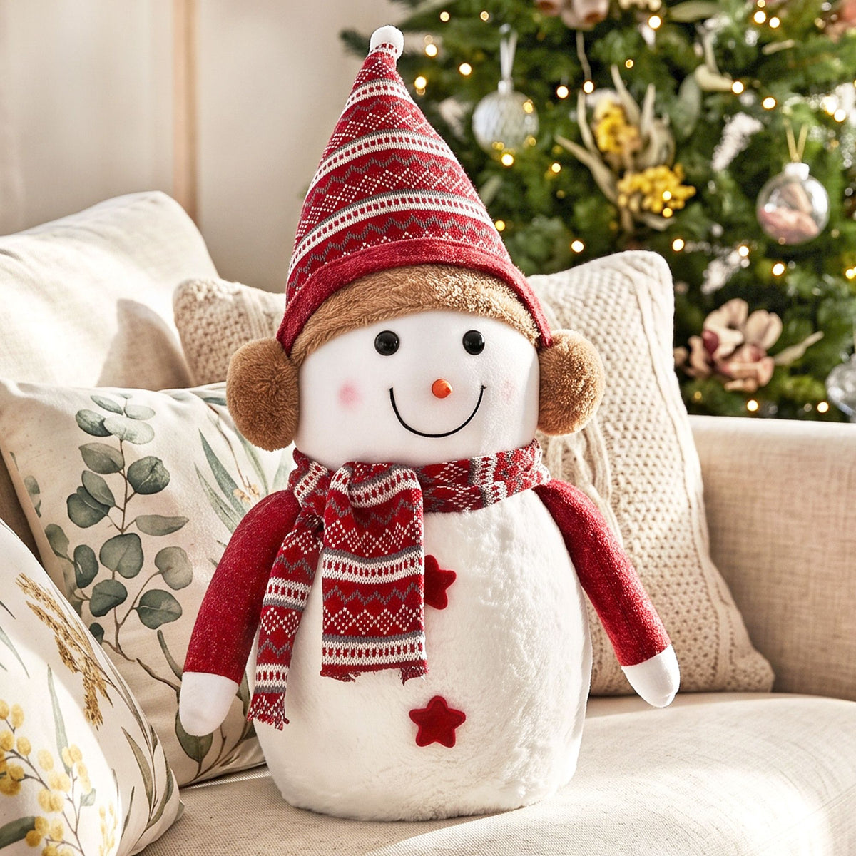 Handcrafted Snowman Ornament, 45cm