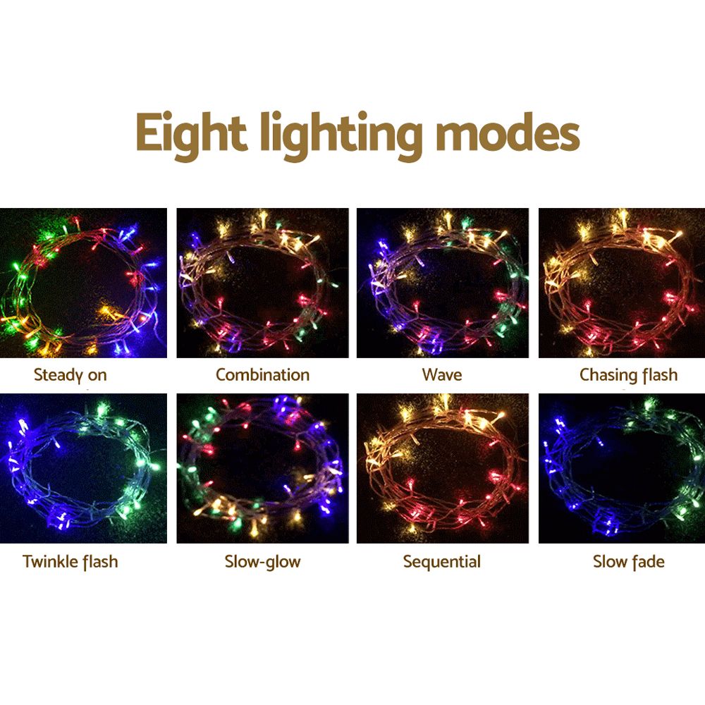 Multicolour Christmas String Lights, 50m, 8 Modes
