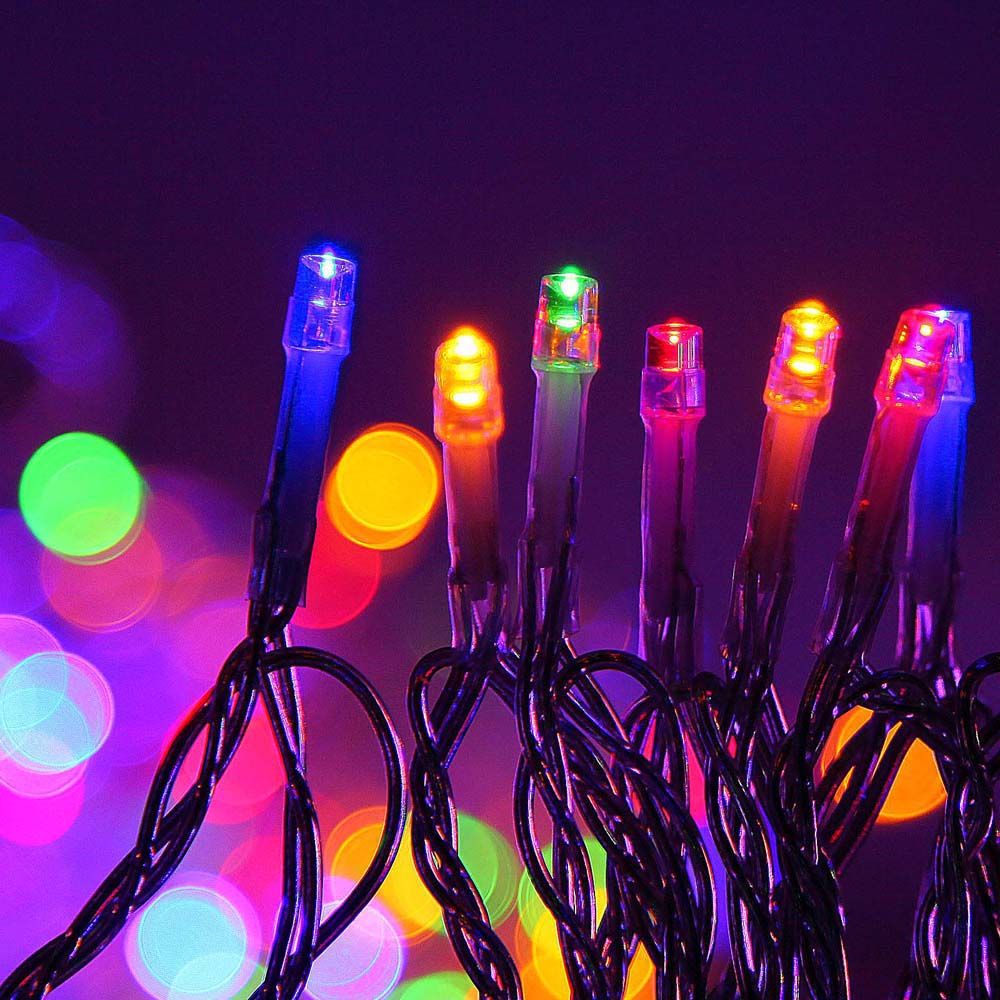 Multicolour Christmas String Lights, 50m, 8 Modes