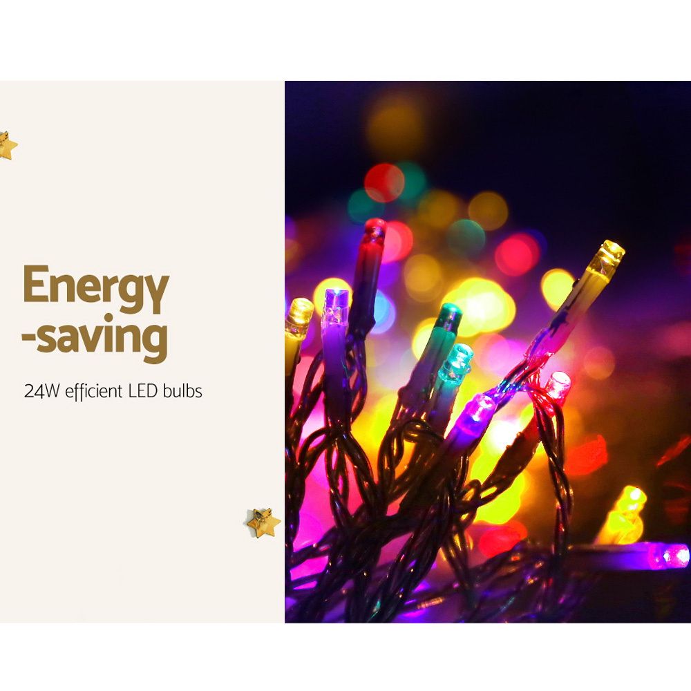 Multicolour Christmas String Lights, 50m, 8 Modes