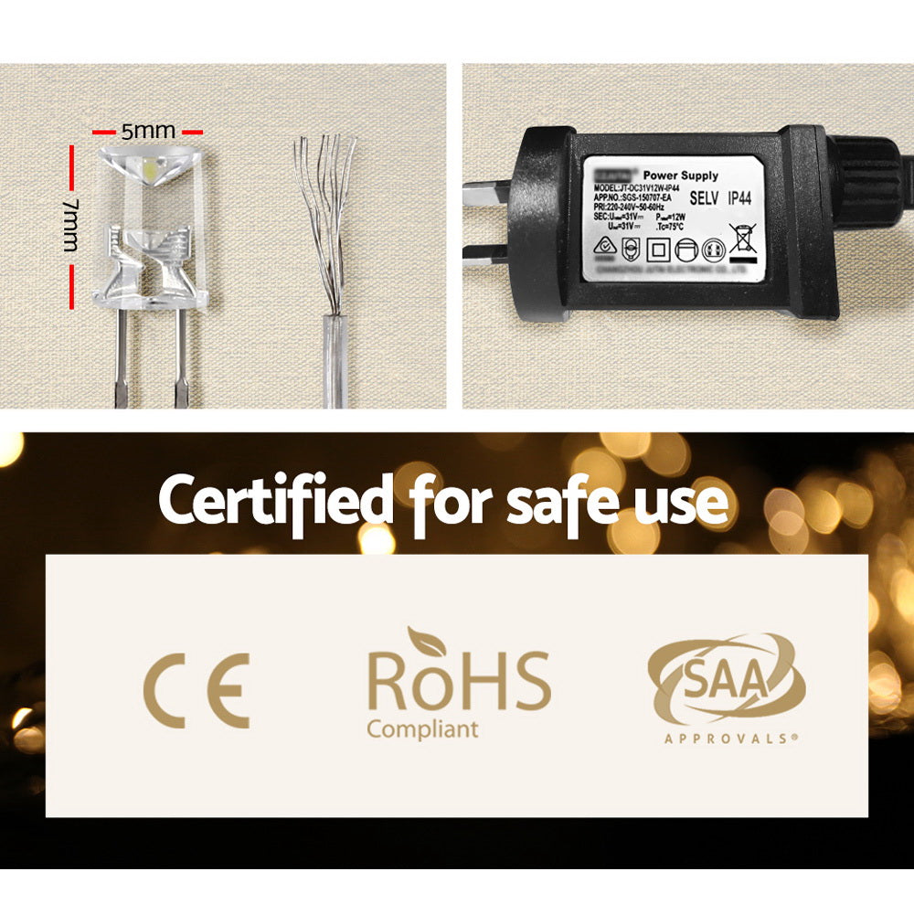 Warm White Christmas String Lights, 100m, 500 LEDs