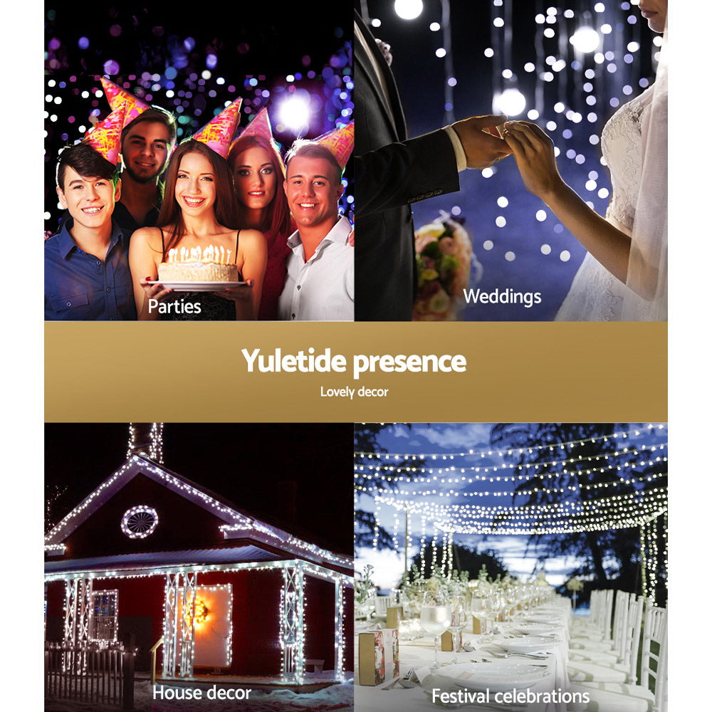 Cool White Christmas String Lights, 100m, 500 LEDs